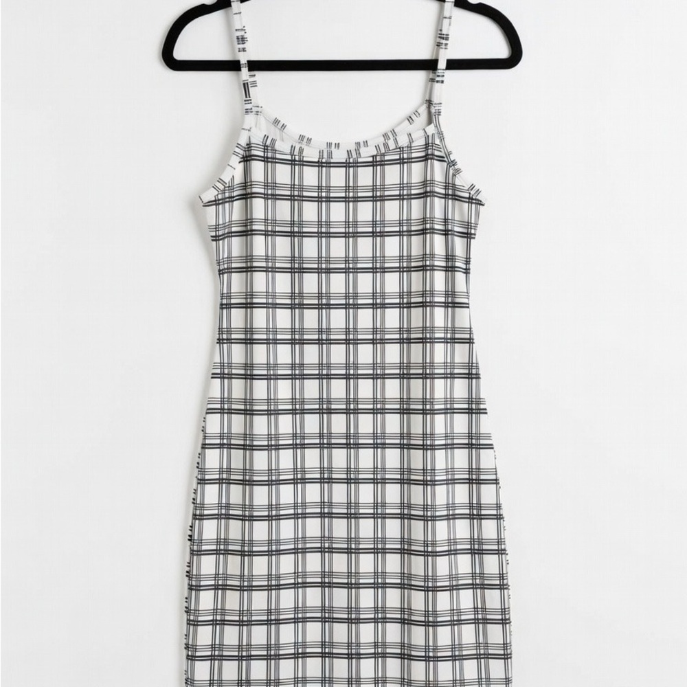 Plaid Black and White Dress